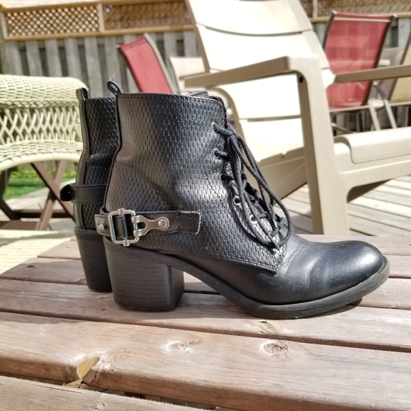 Black Combat Ankle Boots - Picture 4 of 6